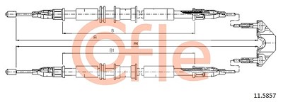 Cofle Seilzug, Feststellbremse [Hersteller-Nr. 11.5857] für Chevrolet, Opel von COFLE