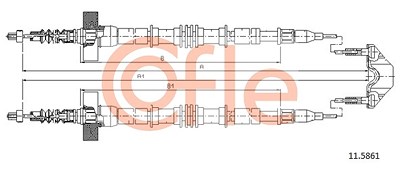 Cofle Seilzug, Feststellbremse [Hersteller-Nr. 11.5861] für Opel, Vauxhall von COFLE