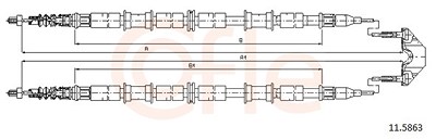Cofle Seilzug, Feststellbremse [Hersteller-Nr. 11.5863] für Chevrolet, Opel, Vauxhall von COFLE