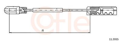 Cofle Seilzug, Feststellbremse [Hersteller-Nr. 11.5935] für Hyundai, Opel von COFLE