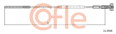 Cofle Seilzug, Feststellbremse [Hersteller-Nr. 11.5936] für Chevrolet, Opel, VW von COFLE