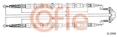 Cofle Seilzug, Feststellbremse [Hersteller-Nr. 11.5938] für Chevrolet, Opel von COFLE