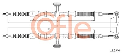 Cofle Seilzug, Feststellbremse [Hersteller-Nr. 11.5944] für Opel von COFLE