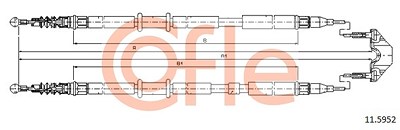 Cofle Seilzug, Feststellbremse [Hersteller-Nr. 11.5952] für Opel von COFLE