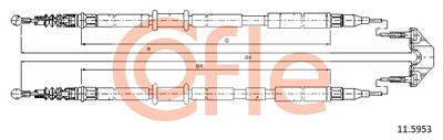 Cofle Seilzug, Feststellbremse [Hersteller-Nr. 11.5953] für Opel, Vauxhall von COFLE