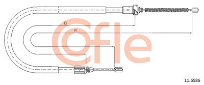 Cofle Seilzug, Feststellbremse [Hersteller-Nr. 11.6586] für Renault von COFLE