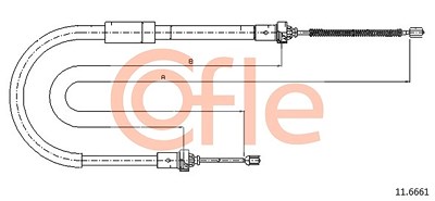 Cofle Seilzug, Feststellbremse [Hersteller-Nr. 11.6661] für Renault von COFLE