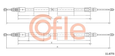 Cofle Seilzug, Feststellbremse [Hersteller-Nr. 11.6773] für Renault von COFLE