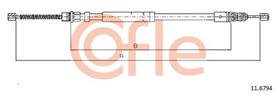 Cofle Seilzug, Feststellbremse [Hersteller-Nr. 11.6794] für Opel, Renault, Vauxhall von COFLE