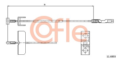 Cofle Seilzug, Feststellbremse [Hersteller-Nr. 11.6803] für Nissan, Opel, Renault von COFLE