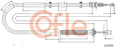 Cofle Seilzug, Feststellbremse [Hersteller-Nr. 12.0723] für Fiat von COFLE