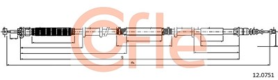 Cofle Seilzug, Feststellbremse [Hersteller-Nr. 12.0751] für Alfa Romeo von COFLE