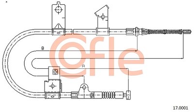 Cofle Seilzug, Feststellbremse [Hersteller-Nr. 17.0001] für Nissan von COFLE