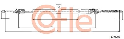 Cofle Seilzug, Feststellbremse [Hersteller-Nr. 17.0009] für Nissan von COFLE