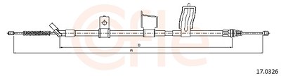 Cofle Seilzug, Feststellbremse [Hersteller-Nr. 17.0326] für Nissan von COFLE