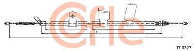 Cofle Seilzug, Feststellbremse [Hersteller-Nr. 17.0327] für Nissan von COFLE