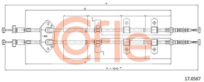 Cofle Seilzug, Feststellbremse [Hersteller-Nr. 17.0587] für Mazda von COFLE