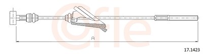 Cofle Seilzug, Feststellbremse [Hersteller-Nr. 17.1423] für Toyota von COFLE