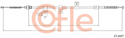 Cofle Seilzug, Feststellbremse [Hersteller-Nr. 17.1437] für Toyota von COFLE