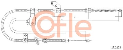 Cofle Seilzug, Feststellbremse [Hersteller-Nr. 17.2123] für Mitsubishi, Smart von COFLE