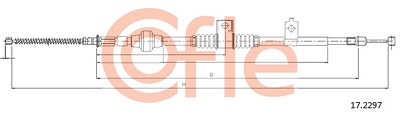 Cofle Seilzug, Feststellbremse [Hersteller-Nr. 17.2297] für Mitsubishi von COFLE