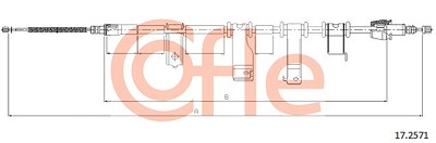 Cofle Seilzug, Feststellbremse [Hersteller-Nr. 17.2571] für Hyundai von COFLE