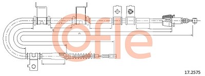 Cofle Seilzug, Feststellbremse [Hersteller-Nr. 17.2575] für Hyundai von COFLE