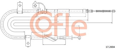 Cofle Seilzug, Feststellbremse [Hersteller-Nr. 17.2604] für Subaru von COFLE