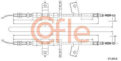 Cofle Seilzug, Feststellbremse [Hersteller-Nr. 17.3513] für Chevrolet von COFLE