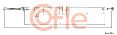 Cofle Seilzug, Feststellbremse [Hersteller-Nr. 17.3531] für Chevrolet, Opel von COFLE