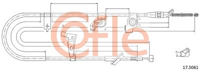 Cofle Seilzug, Feststellbremse [Hersteller-Nr. 17.5061] für Fiat, Suzuki von COFLE