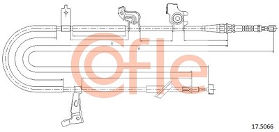 Cofle Seilzug, Feststellbremse [Hersteller-Nr. 17.5066] für Fiat, Suzuki von COFLE