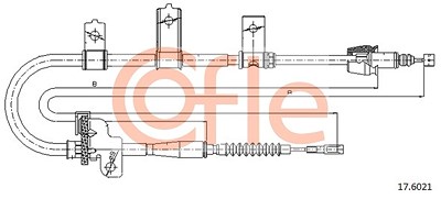 Cofle Seilzug, Feststellbremse [Hersteller-Nr. 17.6021] für Kia von COFLE