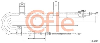 Cofle Seilzug, Feststellbremse [Hersteller-Nr. 17.6023] für Kia von COFLE