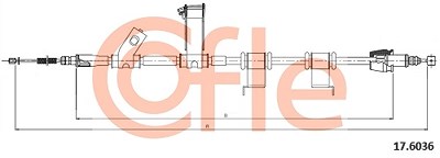 Cofle Seilzug, Feststellbremse [Hersteller-Nr. 17.6036] für Hyundai, Kia von COFLE