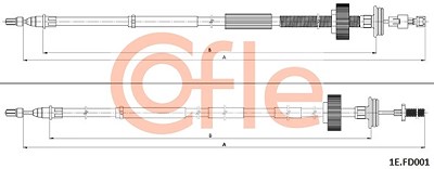 Cofle Seilzug, Feststellbremse [Hersteller-Nr. 1E.FD001] für Ford von COFLE