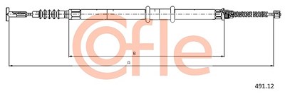 Cofle Seilzug, Feststellbremse [Hersteller-Nr. 491.12] für Fiat von COFLE