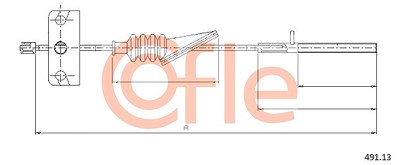 Cofle Seilzug, Feststellbremse [Hersteller-Nr. 491.13] für Fiat von COFLE