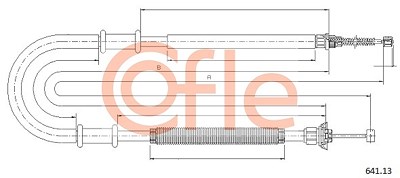 Cofle Seilzug, Feststellbremse [Hersteller-Nr. 641.13] für Fiat von COFLE