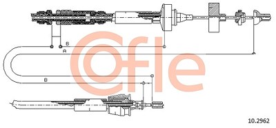 Cofle Seilzug, Kupplungsbetätigung [Hersteller-Nr. 10.2962] für Renault von COFLE