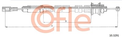 Cofle Seilzug, Kupplungsbetätigung [Hersteller-Nr. 10.3291] für VW von COFLE