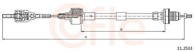 Cofle Seilzug, Kupplungsbetätigung [Hersteller-Nr. 11.2533] für Chevrolet, Opel, Vauxhall von COFLE