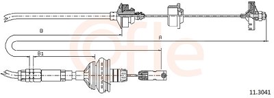 Cofle Seilzug, Kupplungsbetätigung [Hersteller-Nr. 11.3041] für Peugeot von COFLE