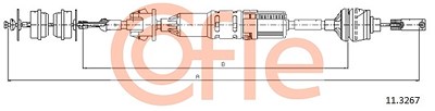 Cofle Seilzug, Kupplungsbetätigung [Hersteller-Nr. 11.3267] für Peugeot von COFLE