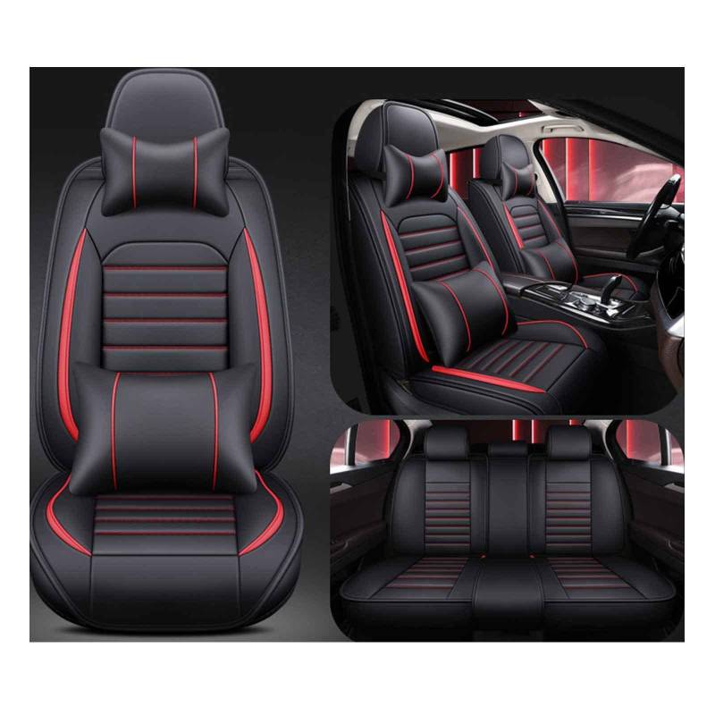 Sitzbezüge Auto Leder Autositzbezüge Universal Set Für Mercedes Benz Clase V/Edición Nocturna / V250d / Edición Limitada/Edición Rise/Marco Polo Kissen 5-Sitz Vorne Hinten Sitz Protektoren Rutschfest von COFUNU