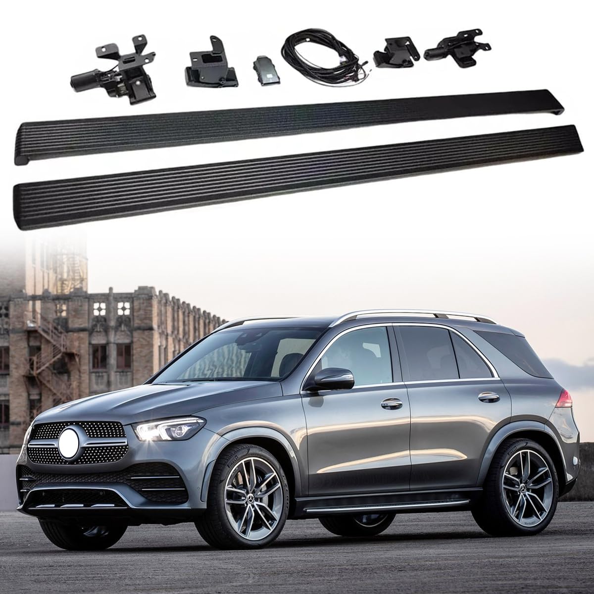 Deployable Power Electric Trittbrett Side Step Pedal Nerf Bar Aluminium Passt für Mercedes Benz GLE W167 2020 2021 2022 2023 2024 2025 2026 von COGOTA