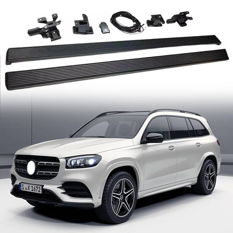 Deployable Power Electric Trittbrett Side Step Pedal Nerf Bar Aluminium Passt für Mercedes Benz GLS X167 2020 2021 2022 2023 2024 2025 2026 von COGOTA