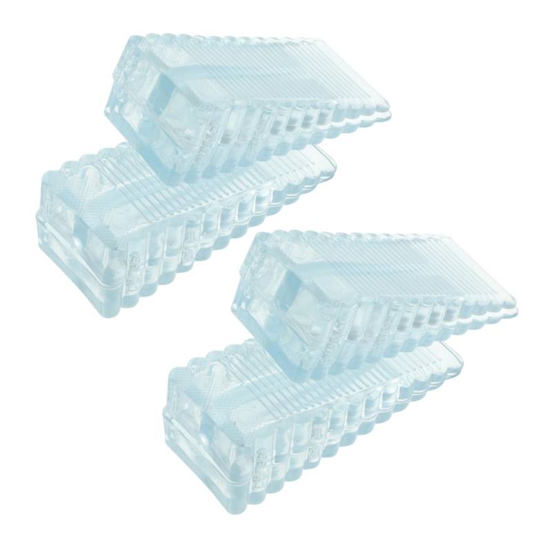 COHEALI 4 Stück bodentürstopper wandtürstopper door stops door wedge klarer Türstopper Türkeil für die Unterseite der Tür Türanschlagkeil aus Gummi Türstopper aus transparentem Gummi von COHEALI