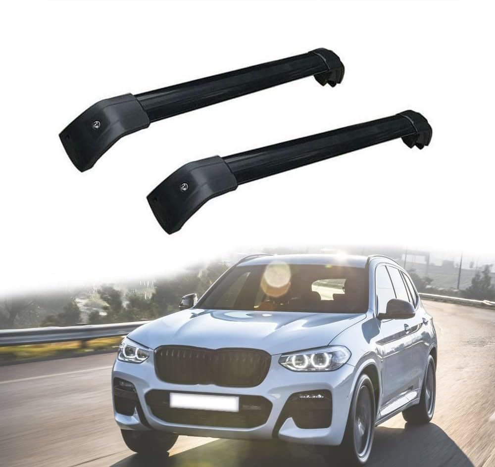 2Stück Auto Dachträger für BMW X3 G01 F97 SAV 2017-2021, Aluminium Fahrradträger Dachboxen Dachgepäckablage Außen Styling Zubehör,A/Black von COIEN