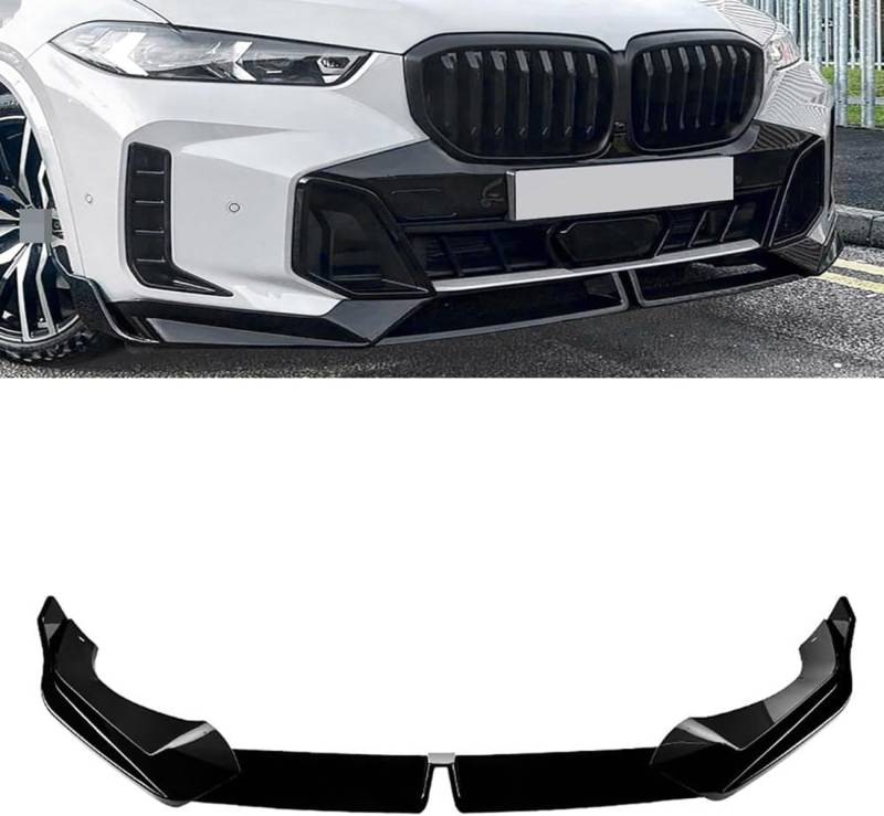 COIEN Auto Frontspoiler für BMW X5 G05 LCI M Sport 2023 2024, Frontstoßstange Lippe Sport-Performance Lippen Flügel Exterieur Zubehör,A/Gloss Black von COIEN